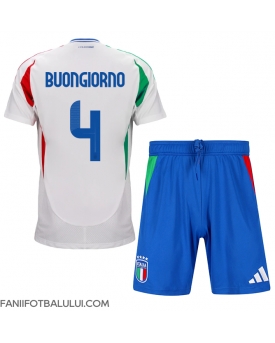 Italia Alessandro Buongiorno #4 Echipament de Fotbal Replică European 2024 Copii Deplasare (+ Șorturi)
